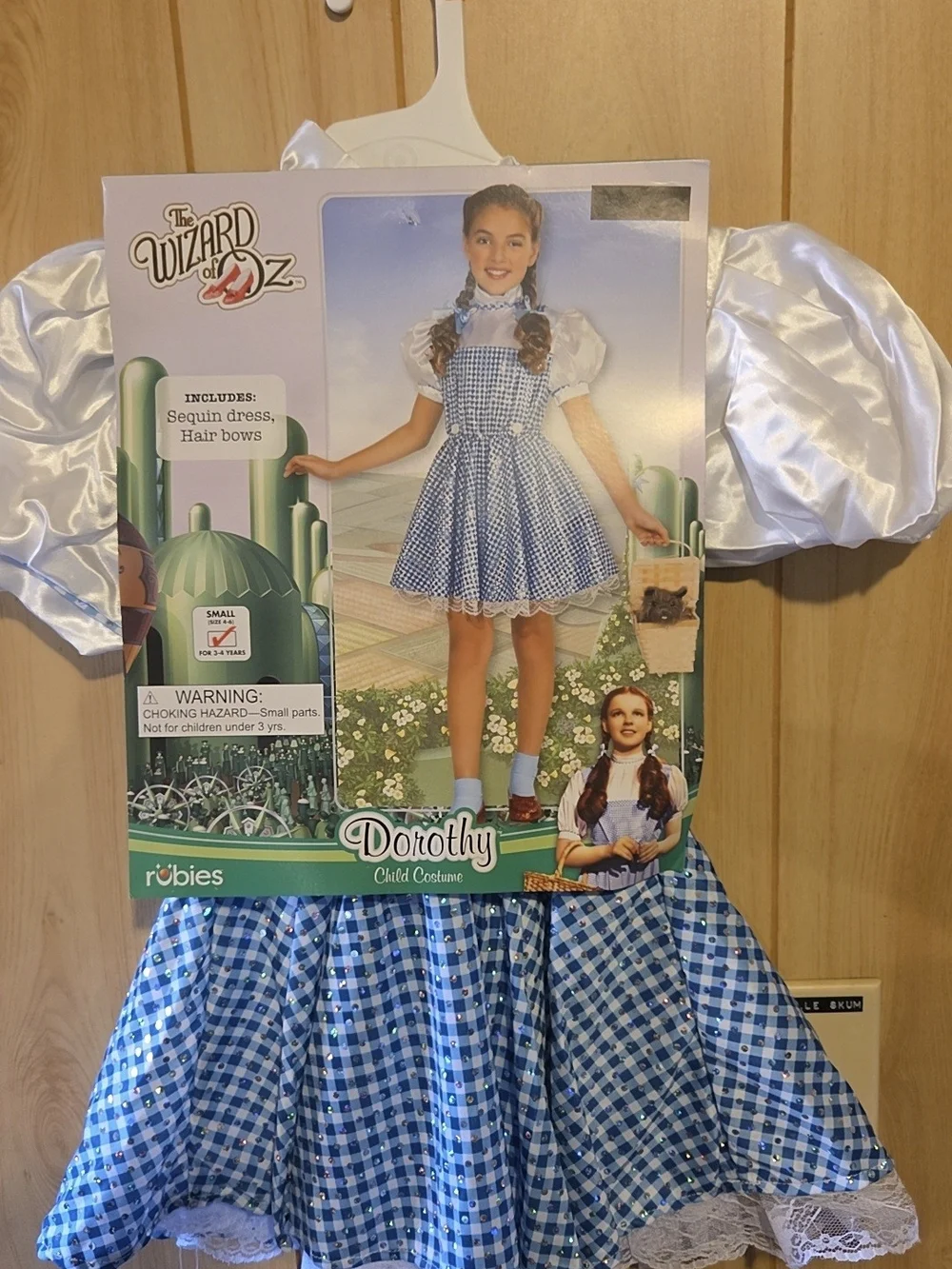 Dorothy The Wizard Of Oz Girls Halloween Costumw Size Small (4-6) & Medium 8-10